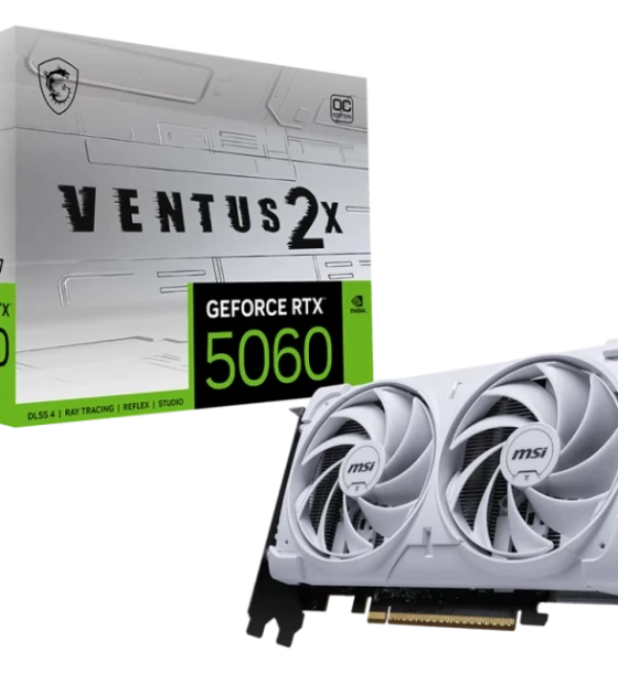 Placa video MSI GeForce RTX 5060 8G VENTUS 2X OC white GDDR7 128 bit, PCIe 5.0, 3x DP 1x HDMI