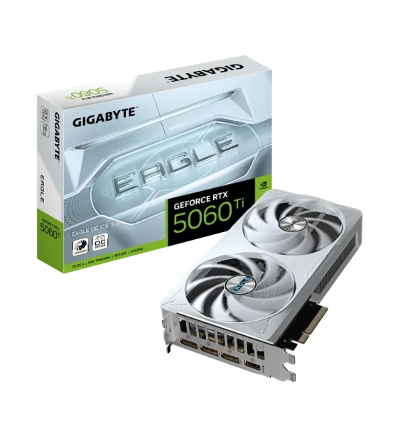 Placa video gigabyte RTX 5060 Ti EAGLE OC ICE 16GB GDDR7 128bit, PCIe 5.0, 3x DP 1x HDMI