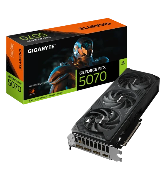 Placa video gigabyte RTX 5070 WINDFORCE sff 12GB GDDR7 192 bit, PCIe 5.0, 3x DP 1x HDMI