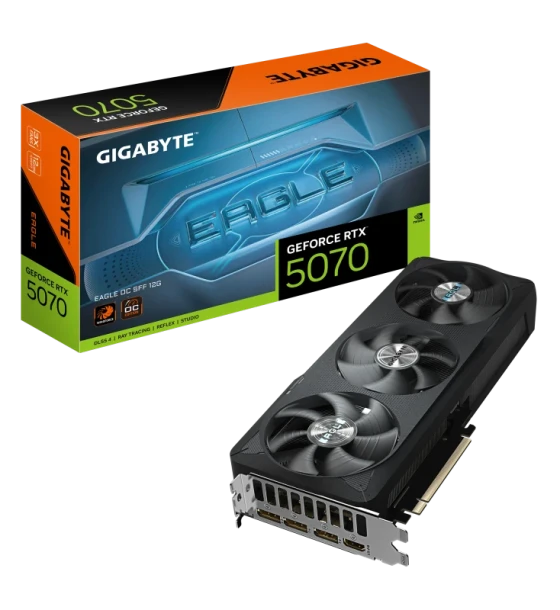 Placa video gigabyte GeForce RTX 5070 EAGLE OC sff 12GB GDDR7 192 bit, PCIe 5.0, 3x DP 1x HDMI