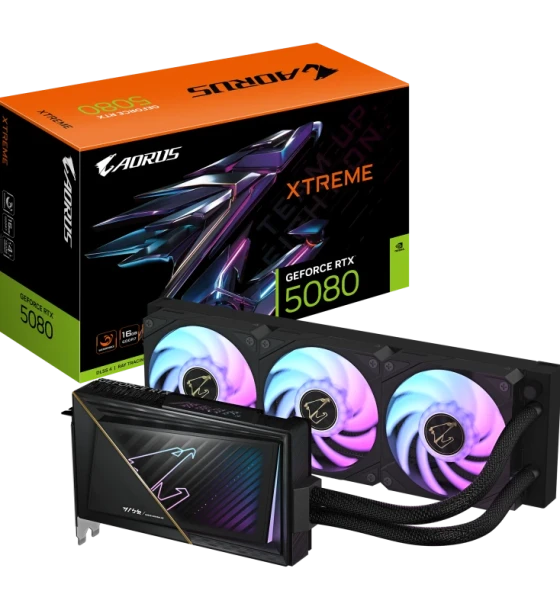 Placa video gigabyte AORUS GeForce RTX 5080 xtreme waterforce 16GB GDDR7 256 bit, 3x DP 1x HDMI