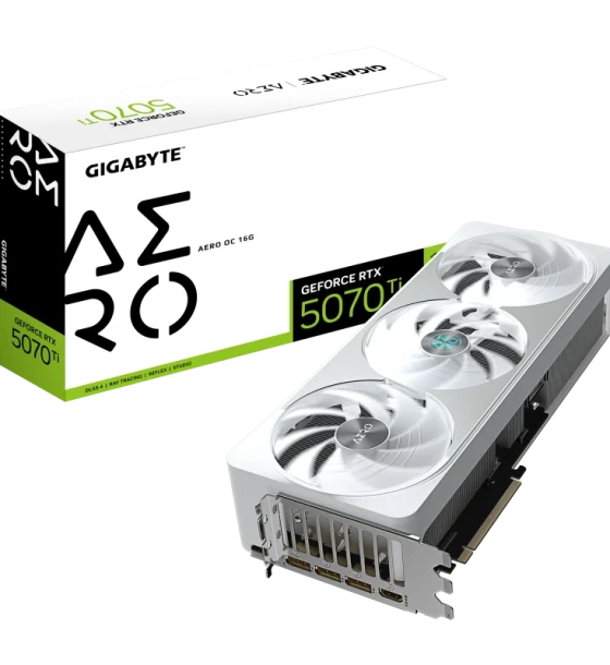Placa video gigabyte nvidia GeForce RTX 5070 Ti aero OC 16GB GDDR7 256 bit, PCIe 5.0, 3x DP 1x HDMI