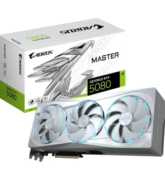 Placa video gigabyte AORUS GeForce RTX 5080 MASTER ICE 16GB GDDR7 256 bit, PCIe 5.0, 3x DP 1x HDMI