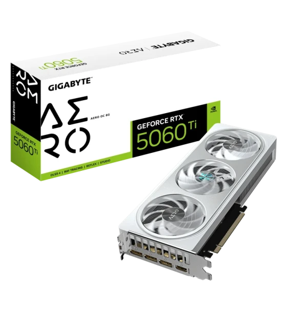 Placa video gigabyte GeForce RTX 5060 Ti aero OC 8GB GDDR7 128 bit, PCIe 5.0, 1x HDMI 3x DP