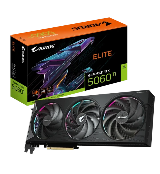 Placa video gigabyte AORUS GeForce RTX 5060 Ti ELITE 16GB GDDR7 128 bit, PCIe 5.0, 3x DP 1x HDMI