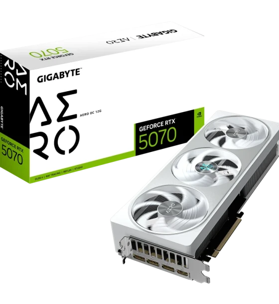 Placa video gigabyte GeForce RTX 5070 aero OC 12GB GDDR7 192 bit, PCIe 5.0, 3x DP 1x HDMI