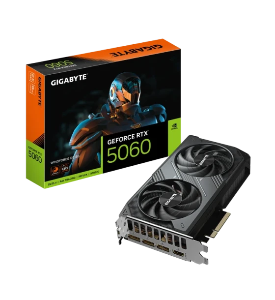 Placa video gigabyte GeForce RTX 5060 WINDFORCE OC 8GB GDDR7 128 bit, PCIe 5.0, 3x DP 1x HDMI