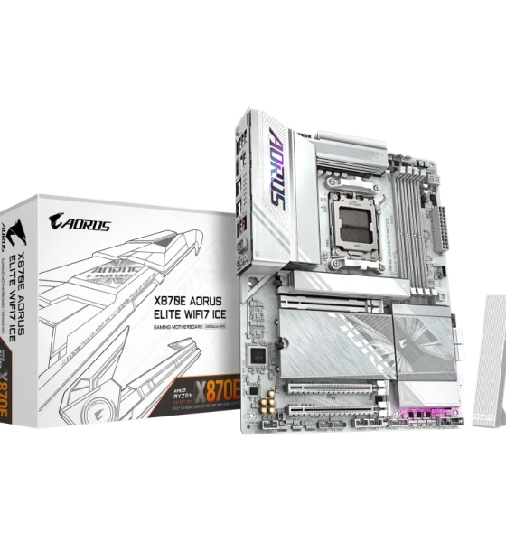 Placa de baza Gigabyte X870E aorus elite WIFI7 ice AM5, 4x DDR5, 2x USB4 1x HDMI 1x front HDMI