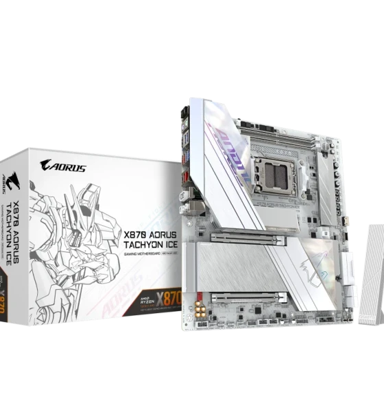 Placa de baza Gigabyte X870 aorus achyon ice AM5, 2x DDR5, 1x USB4, 1x HDMI, 1x front HDMI