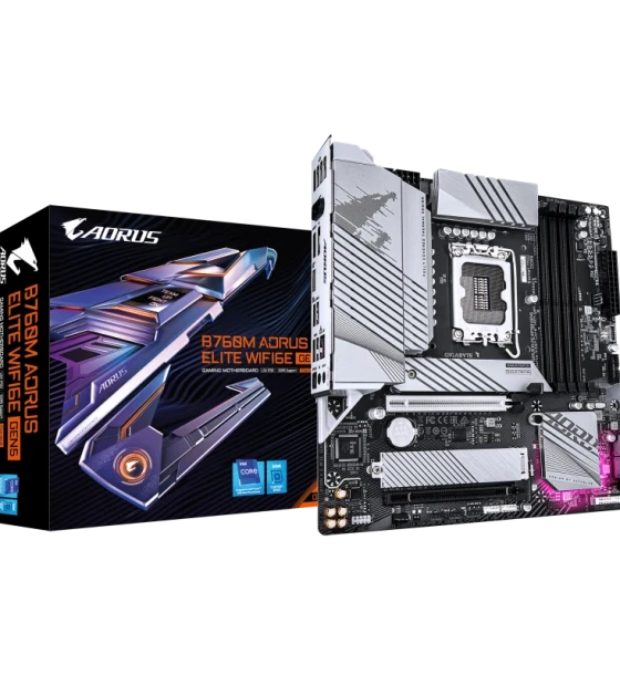 Placa de baza Gigabyte B760M aorus elite WIFI6E GEN5 LGA1700, 4x DDR5, 1x HDMI 1x dp