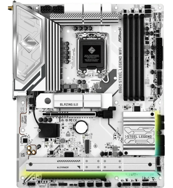 Placa de Baza ASROCK B860 STEEL LEGEND WIFI LGA1851, 4x DDR5, 1x HDMI 1x DP 1x Intel Thunderbolt