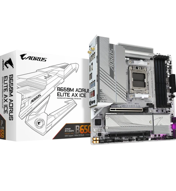 Placa de baza Gigabyte B650M AORUS ELITE AX ICE AM5