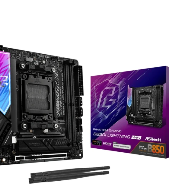 Placa de baza Asrock phantom gaming B850I lightning WiFi AM5, 2x DDR5, 1x HDMI 1x USB 3.2 type-c