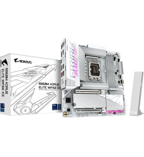 Placa de baza gigabyte B860M aorus elite WIFI6E ice LGA1851