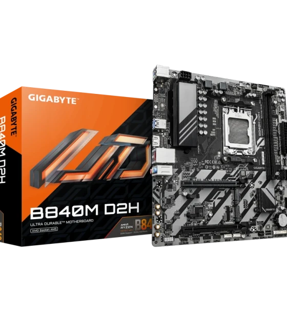 Placa de baza Gigabyte B840M D2H AM5, 2x DDR5, 1x HDMI, 1x PCIe 4 x16 1x PCIe 3 x16, 2x M.2