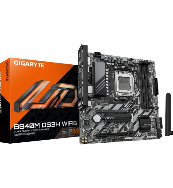 Placa de baza Gigabyte B840M DS3H WIFI6 AM5, 4x DDR5, 1x HDMI 2x dp