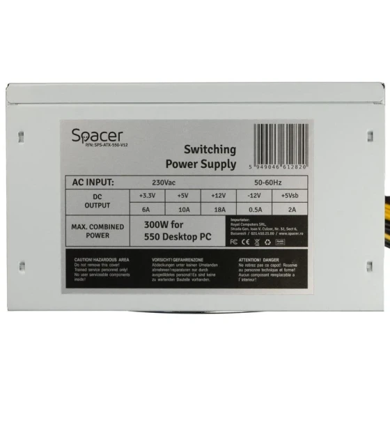 Sursa PC Sursa Spacer ATX 550, 300W V12
