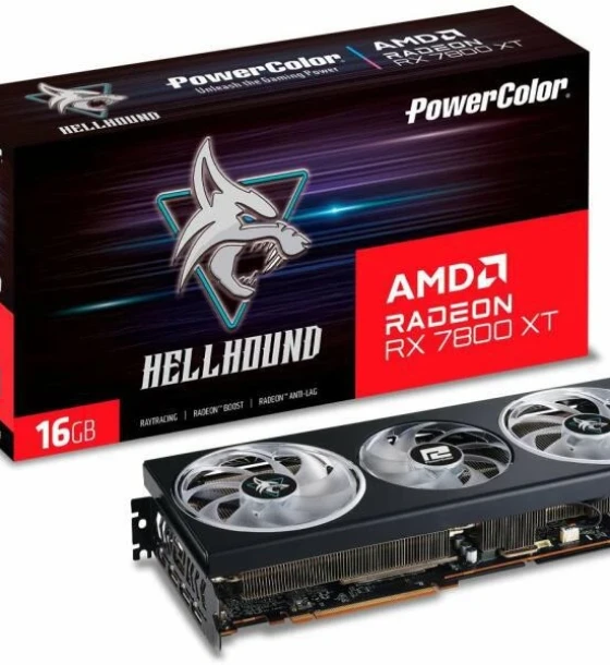 Placa Video POWER COLOR Hellhound AMD Radeon RX 7800 XT 16GB, 256 bit GDDR6, PCIE 4.0, 1xHDMI 3x DP