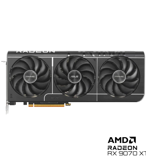 Placa video ASUS PRIME RX9070XT-O16G, GPU AMD RDNA 4, 16 GB GDDR6 256-bit, PCIe 5.0 x16, frecventa boost OC, iesiri 3xDisplayPort 2.1 + 1xHDMI 2.1