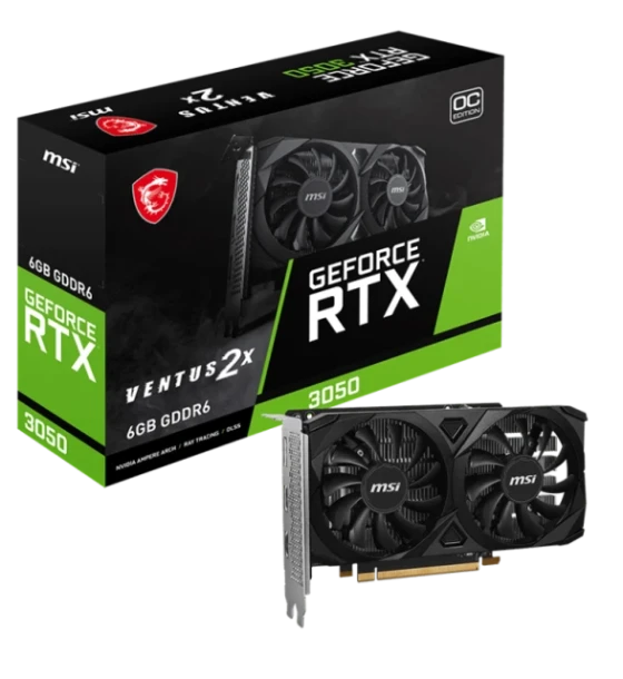 Placa video MSI GeForce RTX 3050 VENTUS 2X e OC 6GB GDDR6 96 bit, PCIe 4.0, 1x DP 2x HDMI