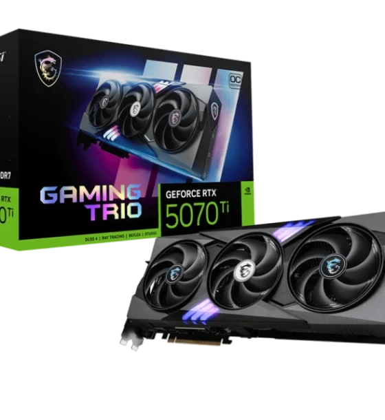 Placa video MSI GeForce RTX 5070 Ti GAMING trio OC 16GB GDDR7 256 bit, PCIe 5.0, 3x DP 1x HDMI