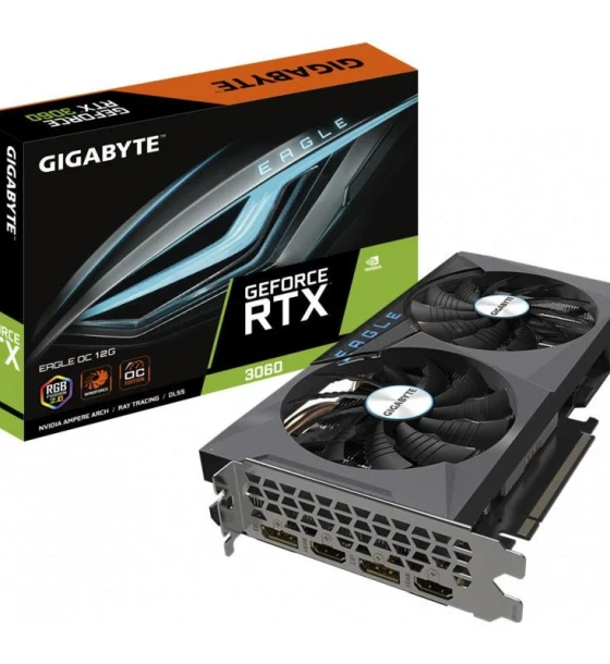 Placa video gigabyte GeForce RTX 3060 EAGLE OC lhr 12GB GDDR6 192-bit