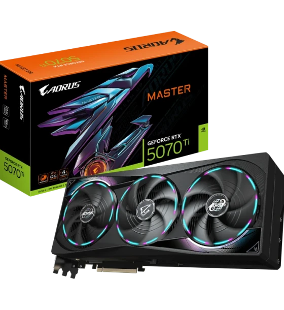 Placa video gigabyte AORUS GeForce RTX 5070 Ti MASTER 16GB GDDR7 256 bit, PCIe 5.0, 3x DP 1x HDMI