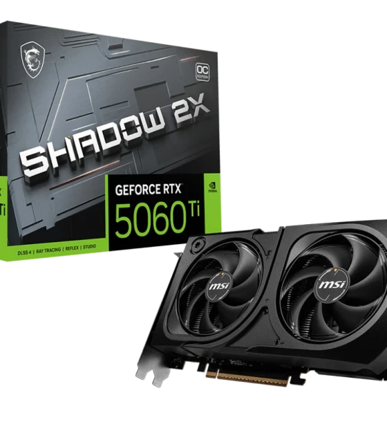 Placa video MSI GeForce RTX 5060 Ti shadow 2X OC PLUS 16GB GDDR7 128 bit, PCIe 5.0, 1x HDMI 3x DP