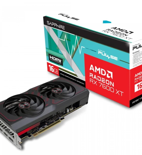 Placa video sapphire PULSE AMD Radeon RX7600 XT 16GB GDDR6 128 bit, 2x HDMI 2x DP