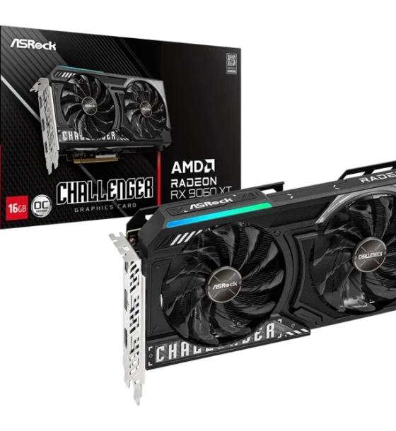 Placa video asrock AMD Radeon RX9060 XT challenger OC 16GB GDDR6 128 bit, PCIE5.0, 1x HDMI 2x DP