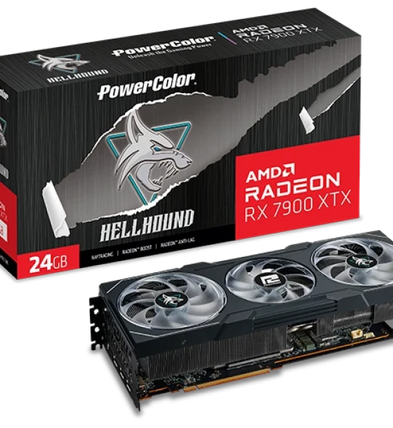 Placa video powercolor Radeon RX7900 XTX hellhound 24GB GDDR6 384 bit, PCIe 4.0, 1x HDMI 3x DP