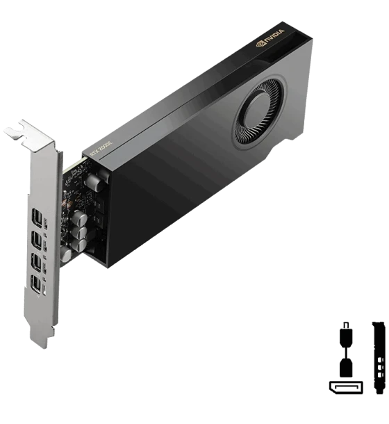 Placa video PNY NVIDIA RTX 2000E Ada. processor family NVIDIA, processor RTX 2000 Ada. Discrete card memory 16 GB, card memory type GDDR6, Memory bus 128 bit. Interface type PCI Express 4.0. Cooling