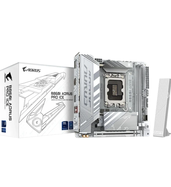 Placa de Baza GIGABYTE B860I AORUS PRO ICE LGA1851, 2x DDR5, 1x Intel Thunderbolt 1x DP 1x HDMI