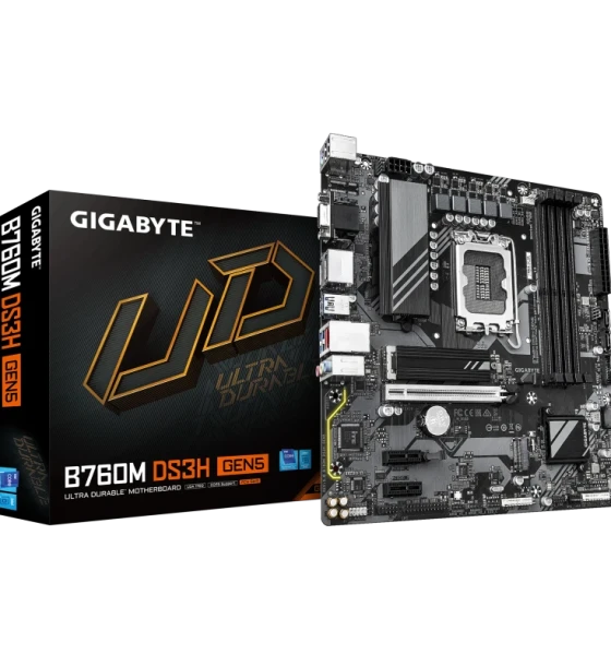 Placa de baza Gigabyte B760M DS3H GEN5 LGA1700, 4x DDR5, 1x d-sub 1x HDMI 2x dp