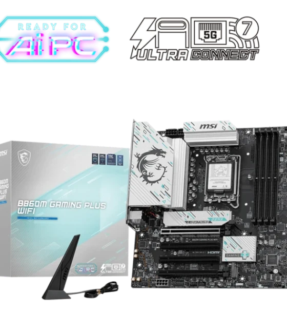 Placa de baza MSI B860M gaming PLUS WiFi LGA1851, 4x DDR5, 1x HDMI 1x dp 1x type-c dp, 4x PCIe x16