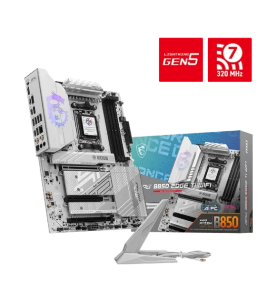 Placa de baza MSI pg B850 edge Ti WiFi AM5, 4x DDR5, 1x HDMI, 3x PCIe x16, 4x M.2, 4x SATA 6GB s