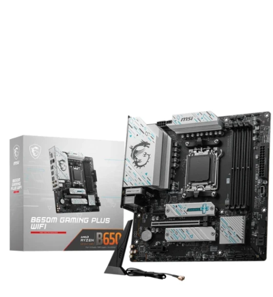 Placa de baza MSI B650M gaming PLUS WiFi AM5, 4x DDR5, 1x HDMI 1x dp