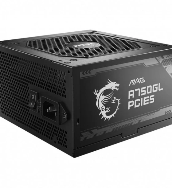 Sursa MSI MAG A750GL PCIE5 750W, Active PFC, fan size 120mm, full modular 80PLUS GOLD