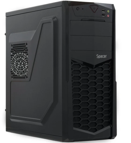 Carcasa Spacer Krypton, Mid Tower NEGRU