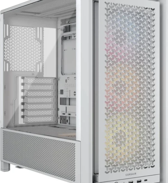 Carcasa CORSAIR FRAME 4000D RS Modular Mid Tower ARGB ALB, Tempered Glass, Sloturi Expansiune 7 orizontale sau 3 verticale, Drive Bays 2x3.5 inch 4x2.5 inch