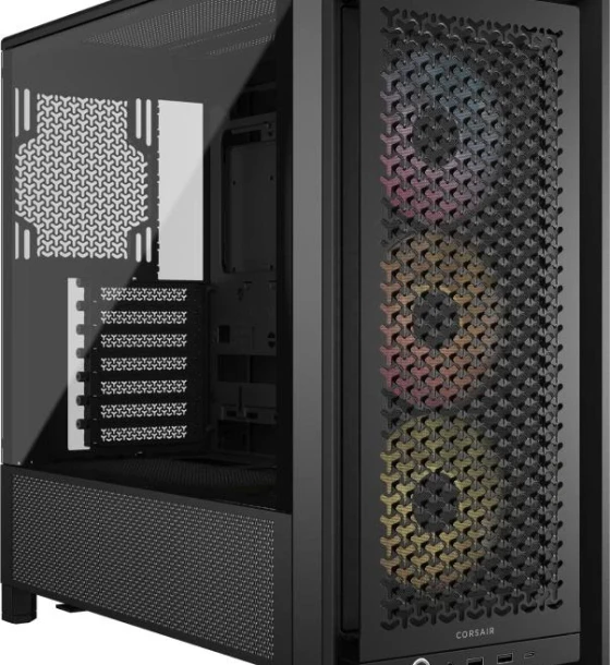 Carcasa CORSAIR FRAME 4000D RS Modular Mid Tower ARGB NEGRU, Tempered Glass, Sloturi Expansiune 7 orizontale sau 3 verticale, Drive Bays 2x3.5 inch 4x2.5 inch