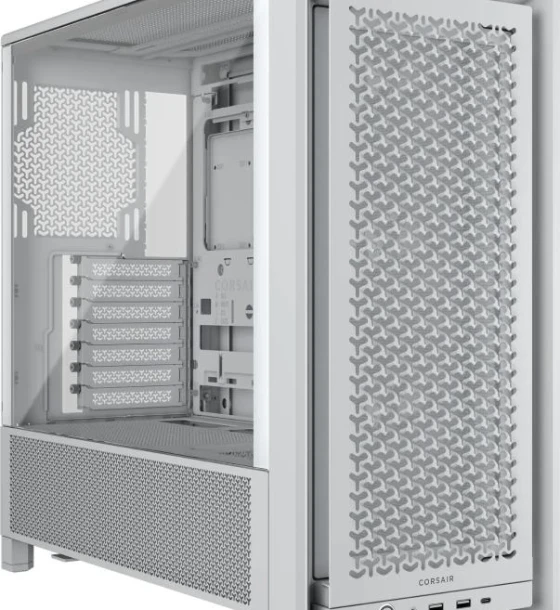 Carcasa CORSAIR FRAME 4000D RS Mid Tower ALB, Tempered Glass, Sloturi Expansiune 7 orizontale sau 3 verticale, Drive Bays 2x3.5 inch 4x2.5 inch