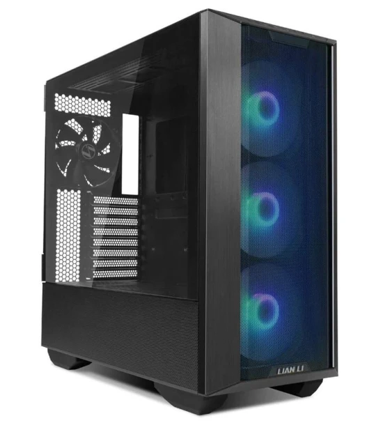 Carcasa PC Lian Li LANCOOL III E-ATX Mid-Twr RGB negru, PCI-Slots 8, Preinstalled fans 4x 140 mm