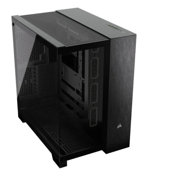 Carcasa corsair 6500X mid tower DUAL chamber negru/obsidian aluminium