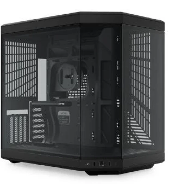 Carcasa HYTE Y70 Mid Tower NEGRU, Tempered Glass, Sloturi Expansiune 11, Drive Bays 2x3.5 inch 2x2.5 inch, Ventilatoare Suportate 9 x120mm sau 7x 140mm lateral 3x120mm/2x140mm