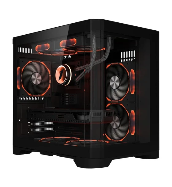 Carcasa 1STPLAYER UV5 cube tower argb negru