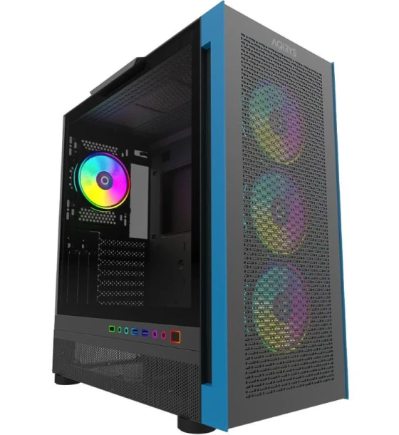 Carcasa Aqirys Sargas Mid Tower NEGRU