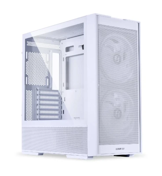 Carcasa LIAN LI LANCOOL 206 Mid Tower RGB ALB, Tempered Glass, Sloturi Expansiune 7, Drive Bays 2x3.5 inch sau 1x2.5 inch 1x 3.5 inch, Ventilatoare Suportate 9 spate 1x120mm
