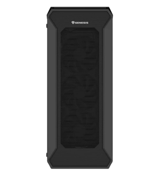 Carcasa GENESIS IRID 505F Mid Tower NEGRU, Tempered Glass, Sloturi Expansiune 8, Drive Bays 2x3.5 inch 7x2.5 inch, Ventilatoare Suportate 6 spate 1x120mm, fata 3x120mm sau 2x140mm