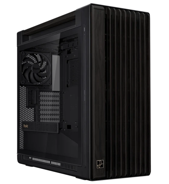Carcasa ASUS PROART PA602 WOOD EDITION Mid Tower ARGB NEGRU, Tempered Glass, Sloturi Expansiune 8+2 aditional verticale, Drive Bays 4x3.5 inch/2.5 inch 4x2.5 inch